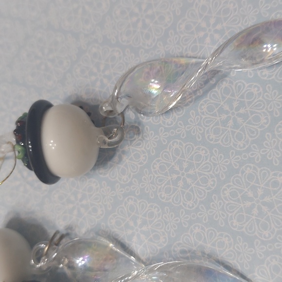 ☃️Vntg Blown Glass Snowman Ornaments- Set of 5! - Picture 5 of 6